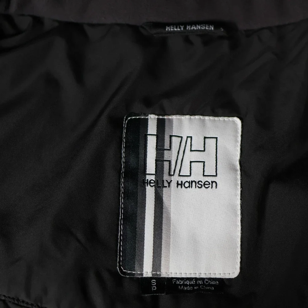Helly Hansen Jacket Womens Small Gray Parka Insulated Lined Pockets Winter Snow